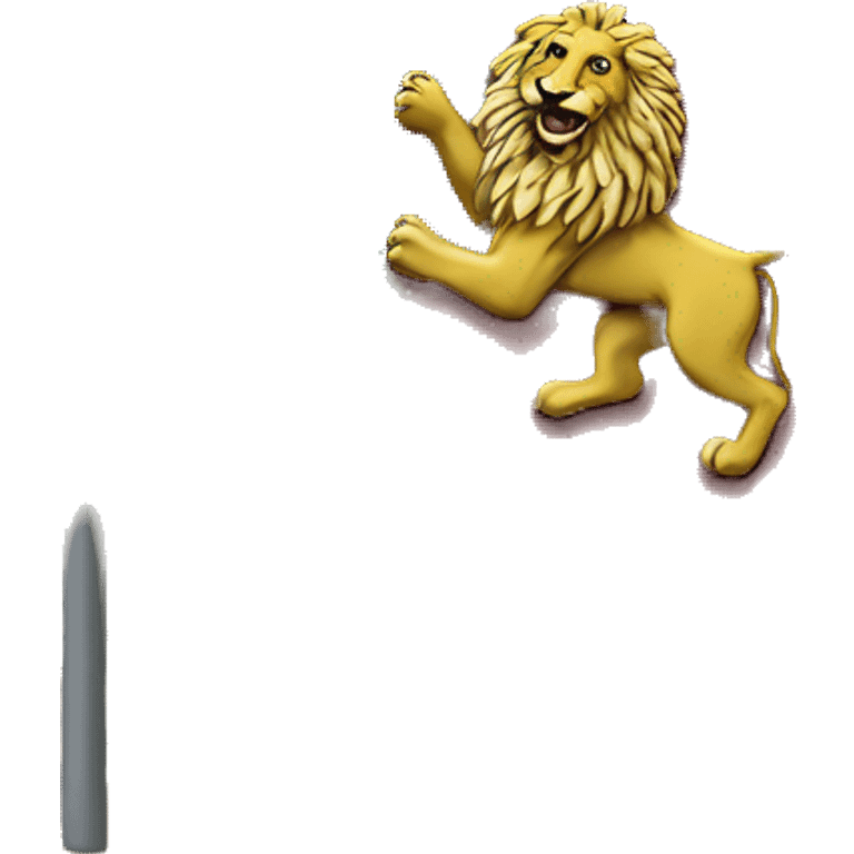 Create the old Persian flag with the lion in the sun emoji