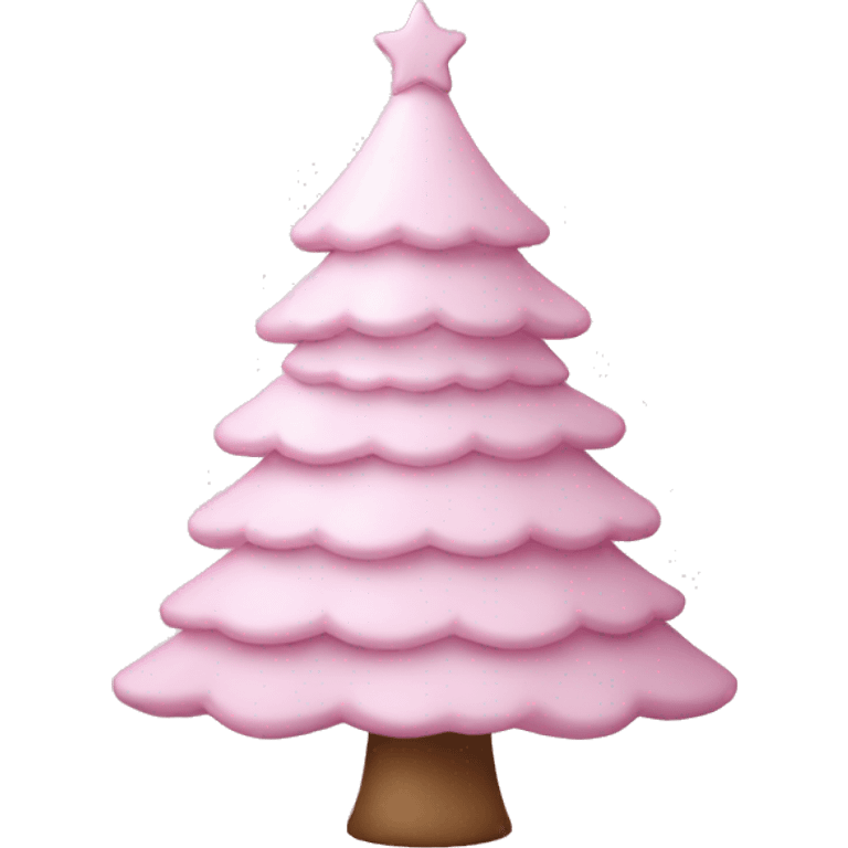 Pastel pink Christmas tree emoji