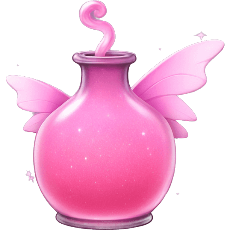 Dusty pink Fairy potion with sparkles  emoji