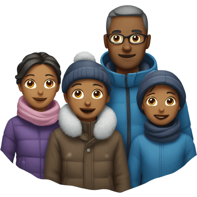 family in snow emoji