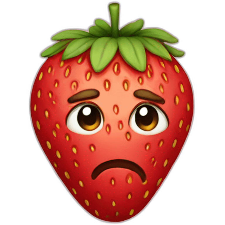 strawberry sad emoji