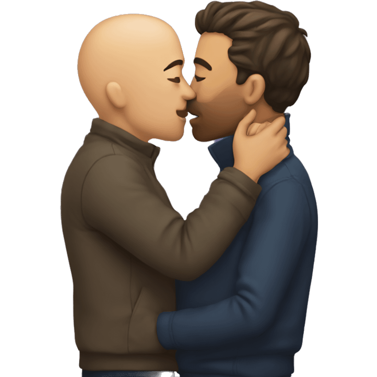 man kissing a man  emoji