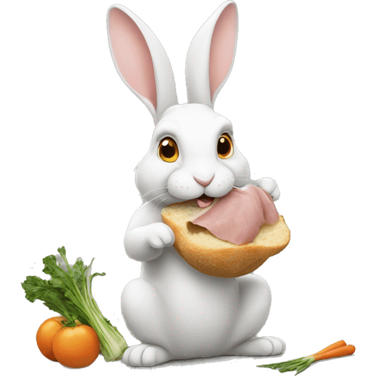 rabbit eating rabbit emoji