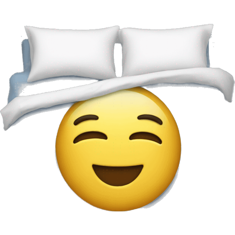 Emoji on bed emoji