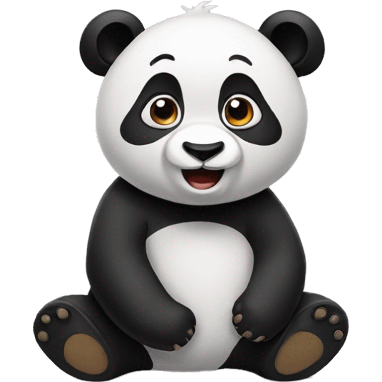 Surprised panda emoji