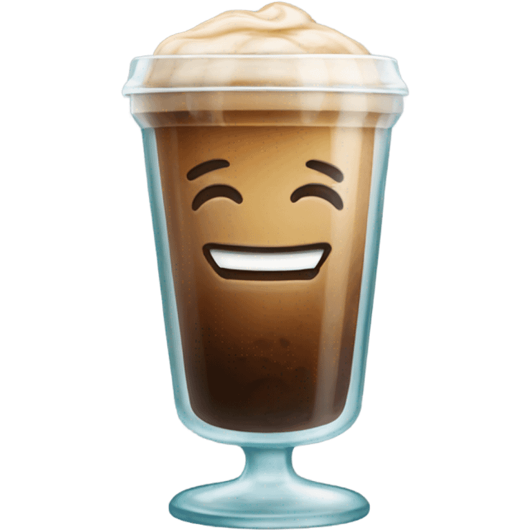 Ice coffe in glass emoji