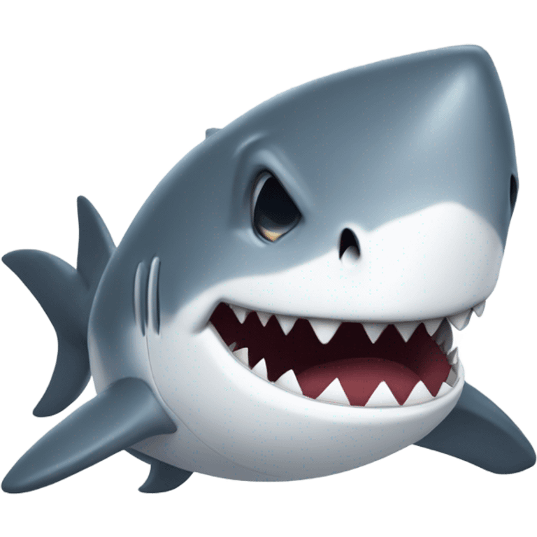 very unbelievably sad depressed shark emoji