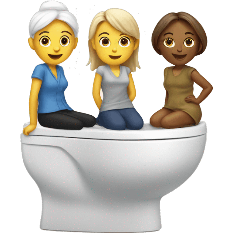 Skibidi toilet with women emoji