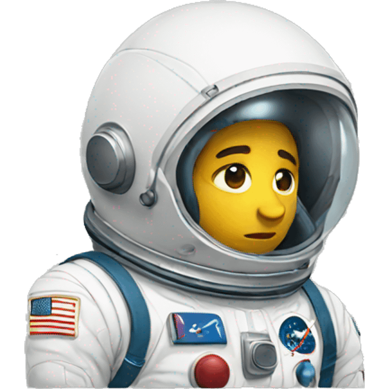 Sad astronaut  emoji