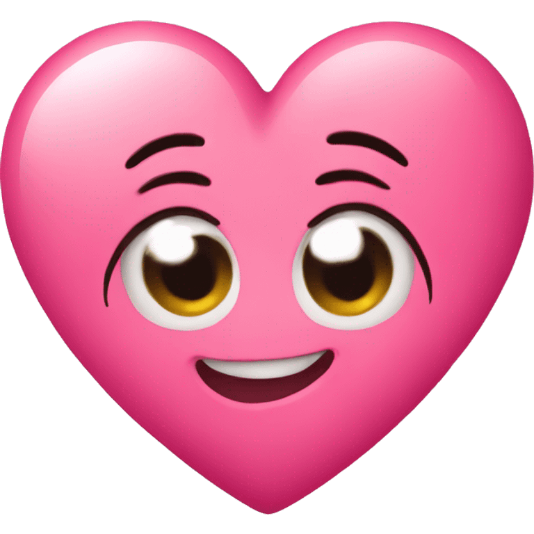 Cute pink heart emoji