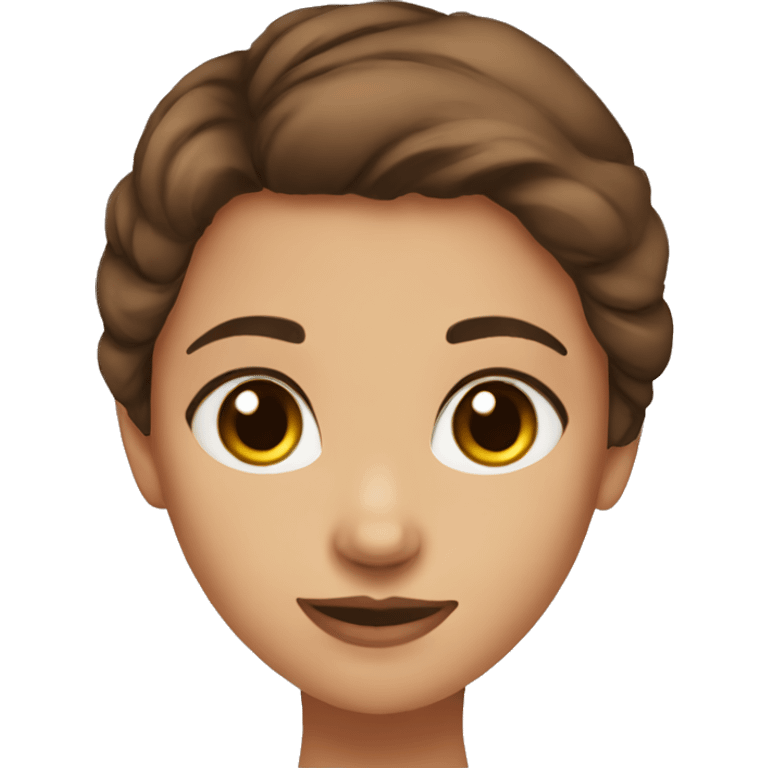 girl brown hair brown eyes idea emoji