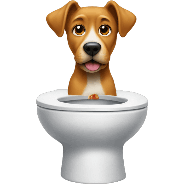 A dog in a toilet  emoji