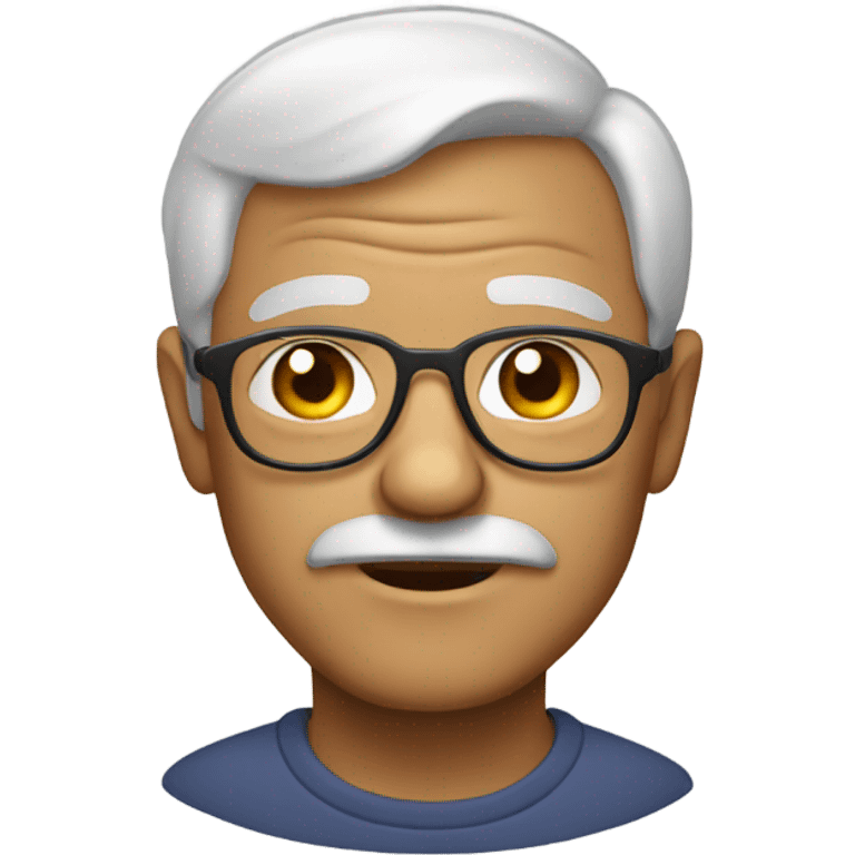 light skin old man with glass emoji