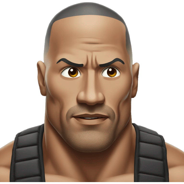 The Rock wrestler emoji