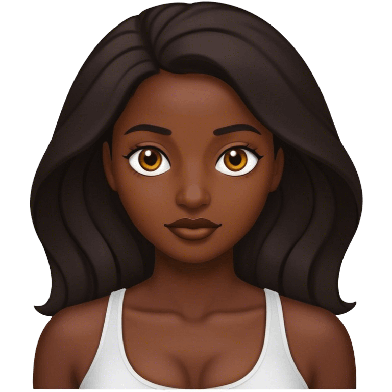 portrait of dark-skinned woman emoji