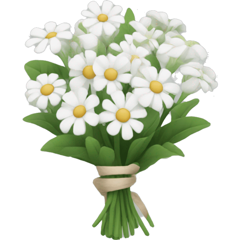 white flowers in a bouquet emoji