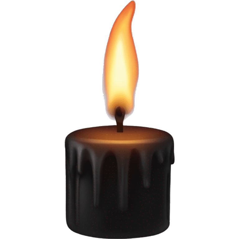 Black flame candle emoji