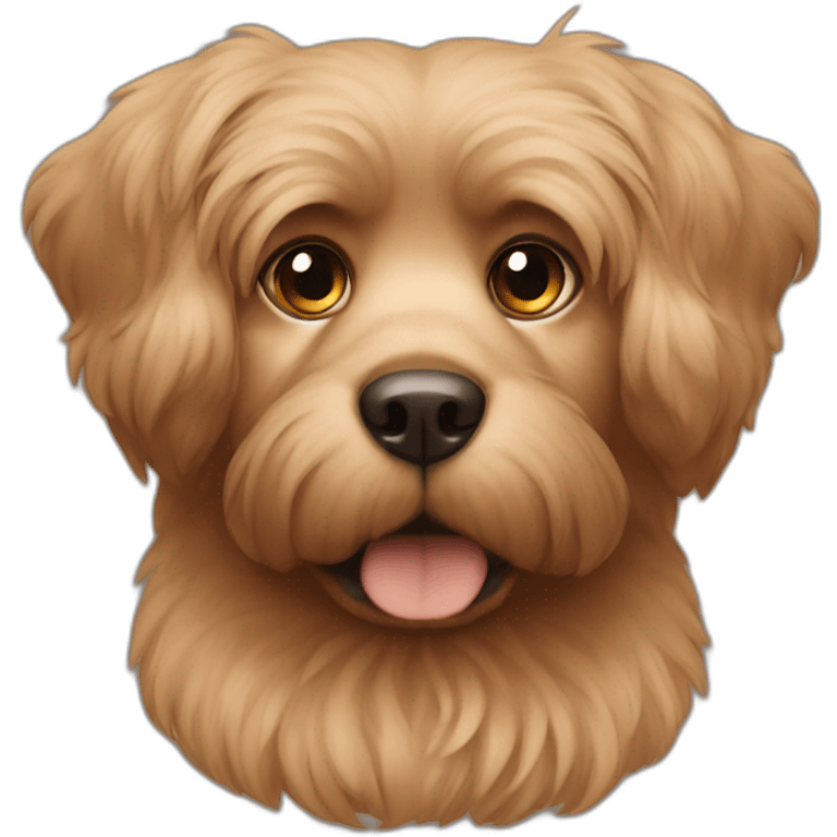 dog brown ears big hairy emoji