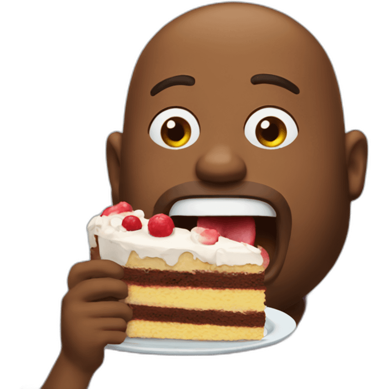 a big man eating cake emoji