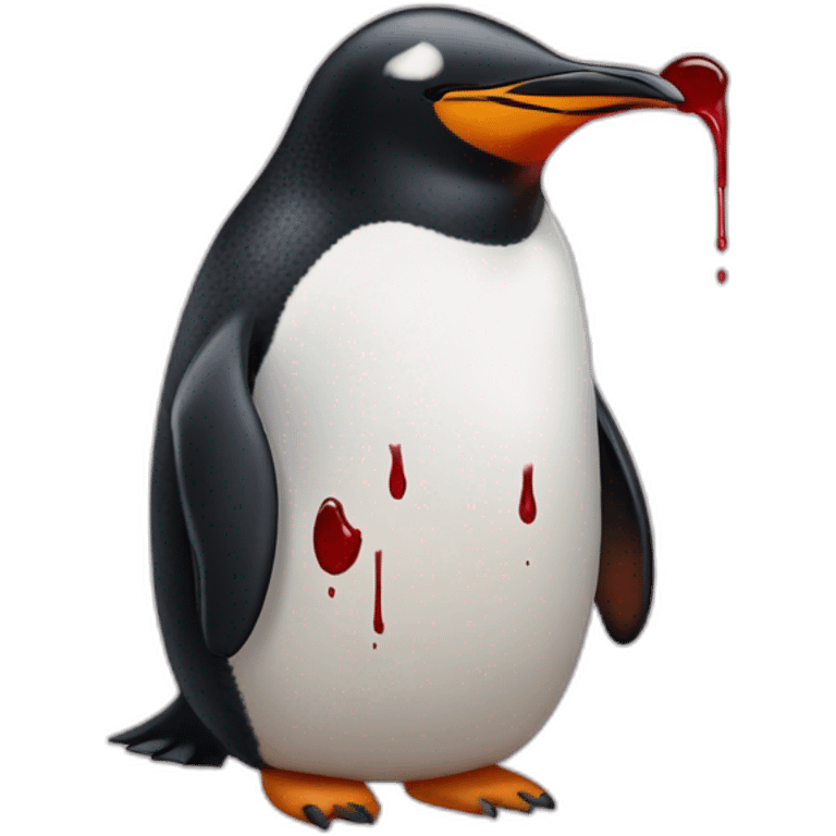 penguin nosebleeding emoji