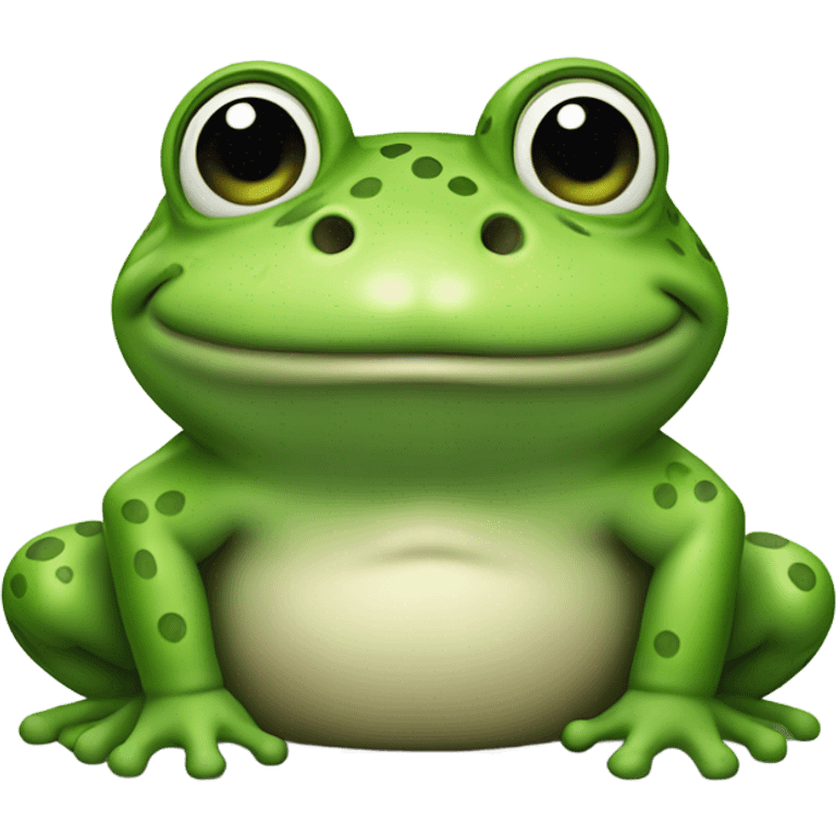 Smiling green toad emoji