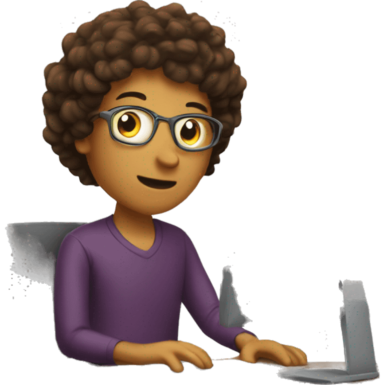 Work at home with computer  emoji