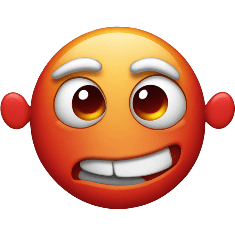 A red ❤️ emoji with eyes and a mouth, looking tipsy, as if drunken, with a playful and wobbly expression emoji