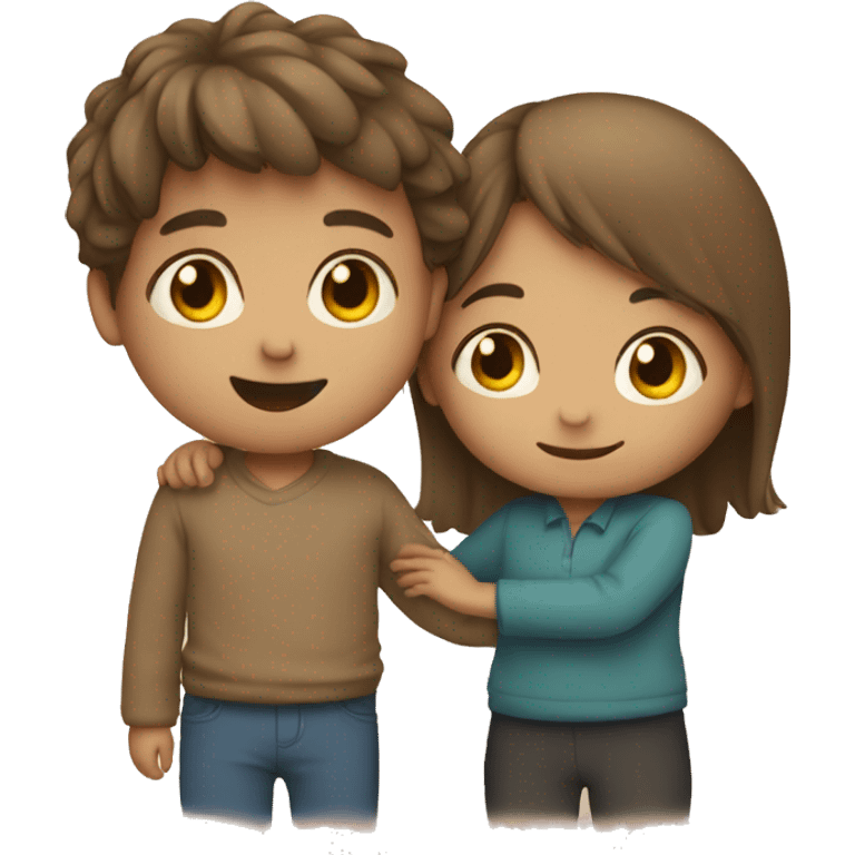 boy and girl hugging emoji