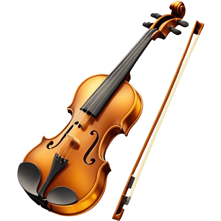 Cinematic Realistic Violin, rich polished wood with delicate curves, strings stretching tautly, fine dust particles catching the golden stage light, glowing with an elegant and timeless charm. emoji