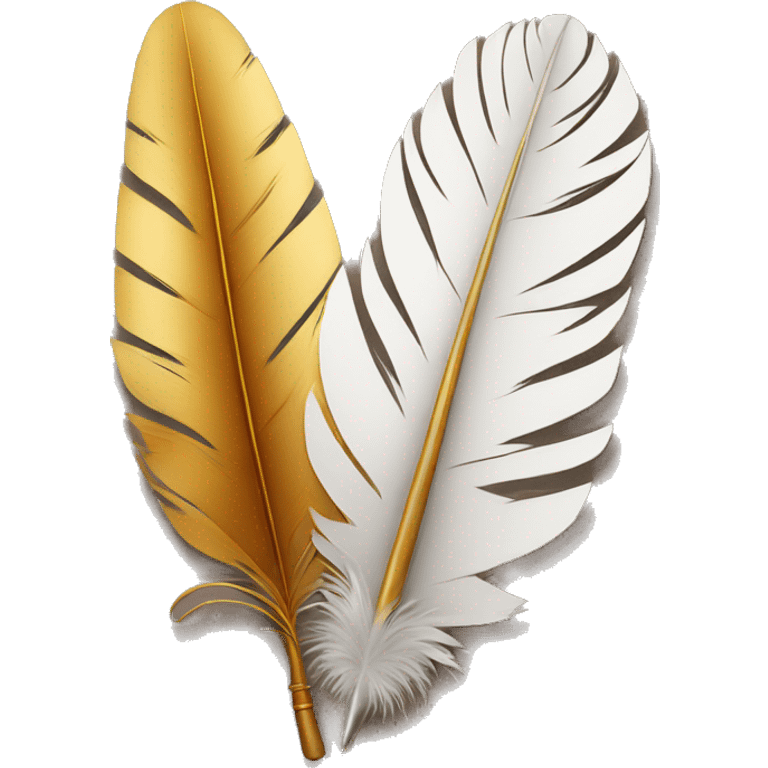 a feather quill and a scroll emoji