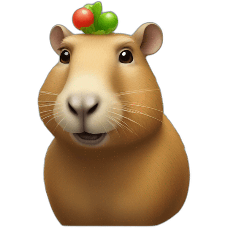 Clown capybara emoji