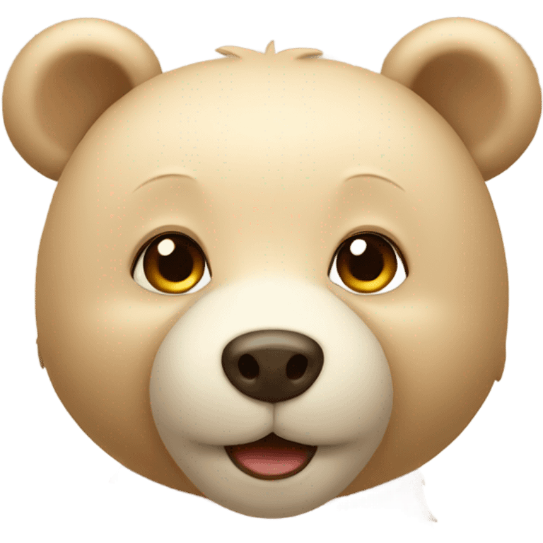 Cute beige bear emoji