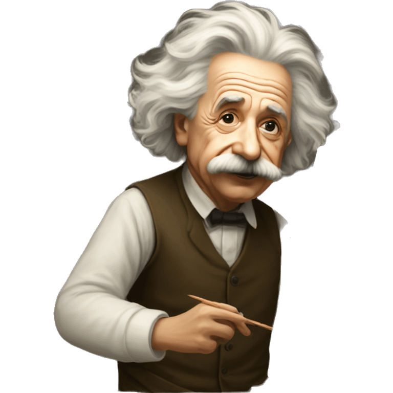 albert einstein painting emoji