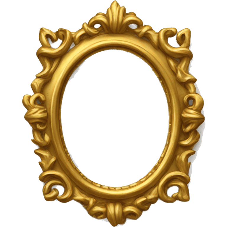 Golden picture frame embellished emoji