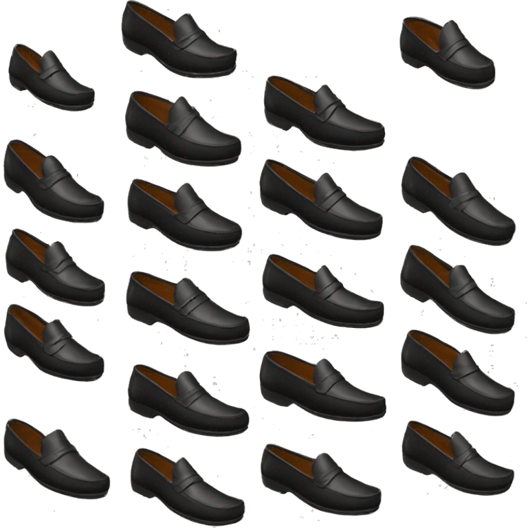 chunky black loafers emoji