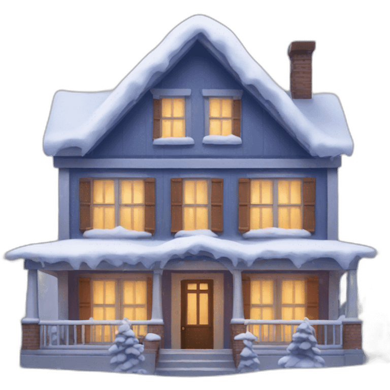 home in the snow emoji