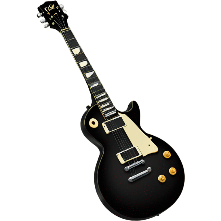 Black gibson les paul guitar  emoji