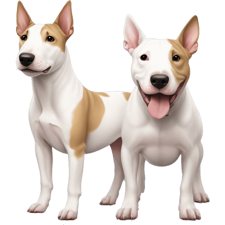 fawn and white english bull terrier emoji