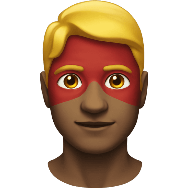 Yellow and red colour shelid emoji