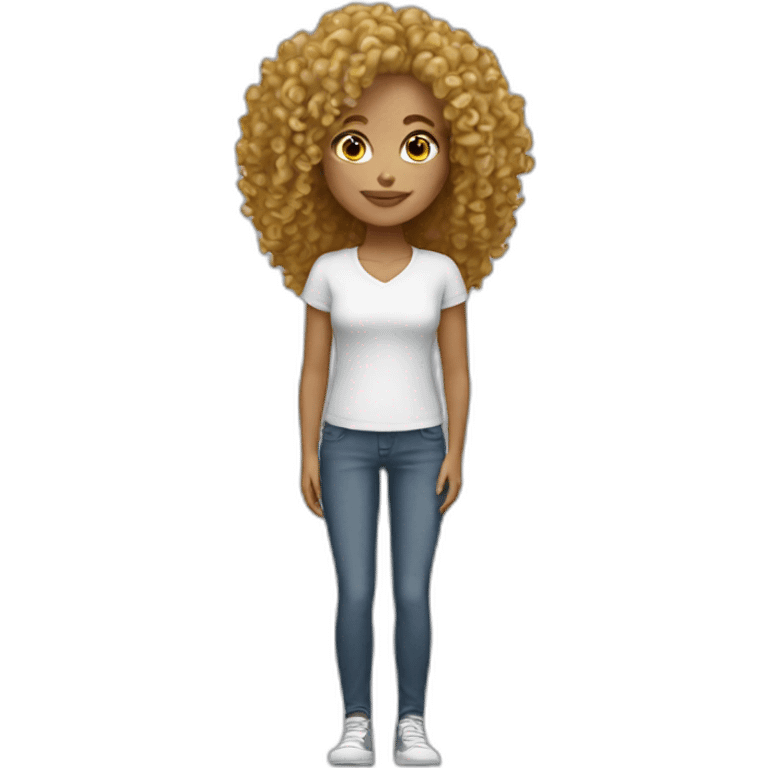 women white with taller curly hair tall emoji