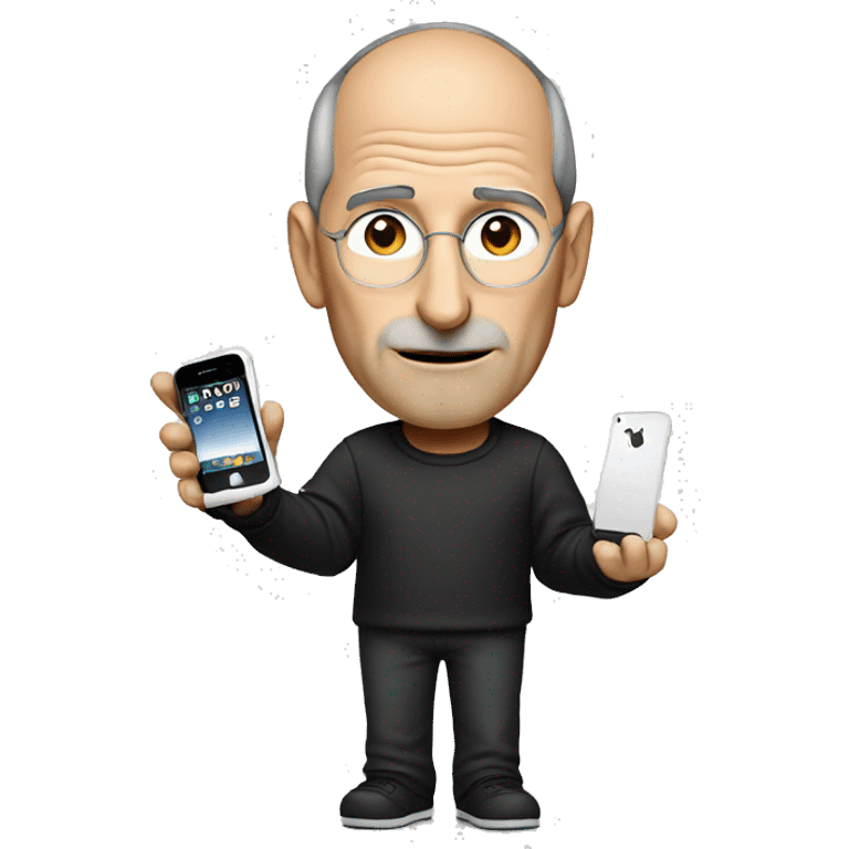 Steve Jobs holding iPhone 16 emoji