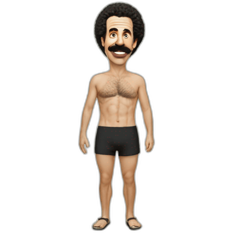 Borat on the beach in mankini emoji