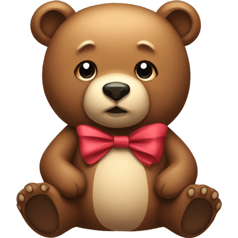 bear with a bow emoji