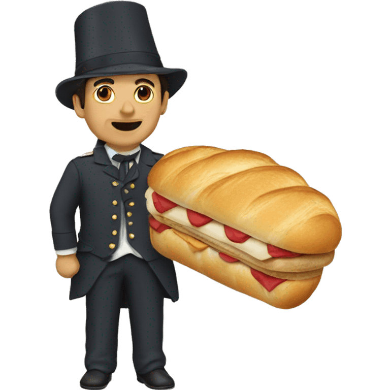 a french with baguet emoji