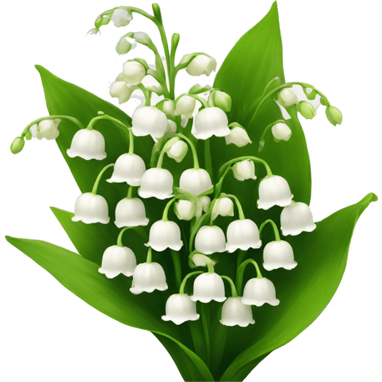 White Lily of the valley flowers bouquet  emoji