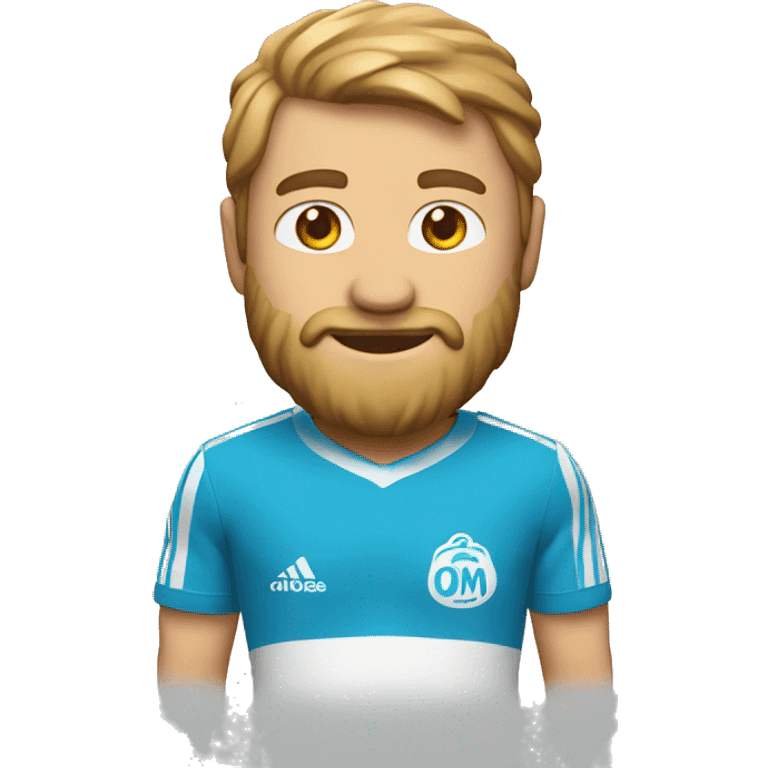 Un homme avec un t-shirt de l'OM emoji