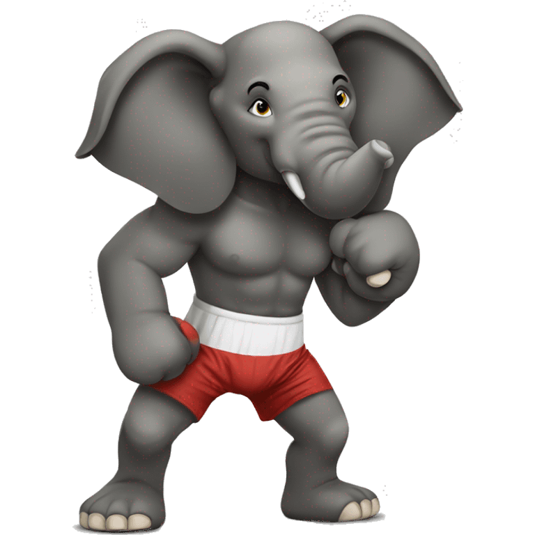 strong elephant boxer emoji