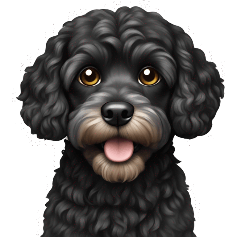 Black Cavapoo  emoji