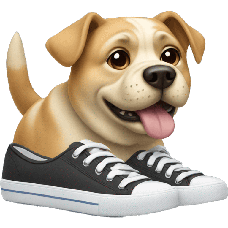 Dog in shoes emoji