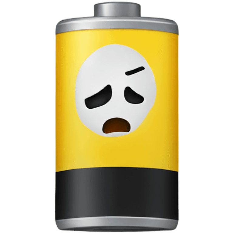 Yellow exhausted battery  emoji